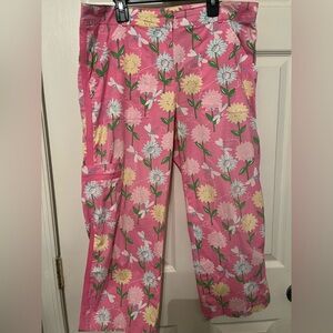 Lilly Pulitzer Size 10 Pink Floral Capris‎